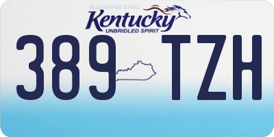 KY license plate 389TZH