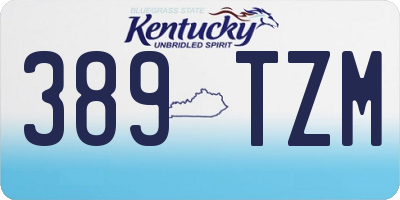 KY license plate 389TZM