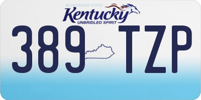 KY license plate 389TZP