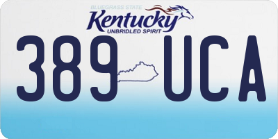KY license plate 389UCA