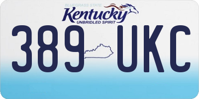 KY license plate 389UKC