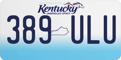 KY license plate 389ULU
