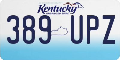 KY license plate 389UPZ