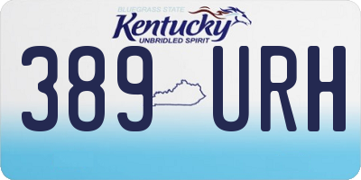 KY license plate 389URH