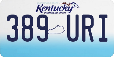 KY license plate 389URI