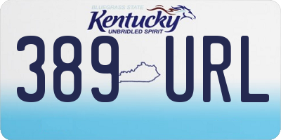 KY license plate 389URL