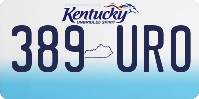 KY license plate 389URO