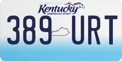 KY license plate 389URT