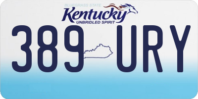 KY license plate 389URY