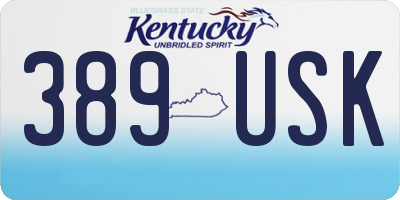 KY license plate 389USK