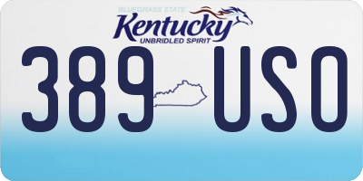 KY license plate 389USO