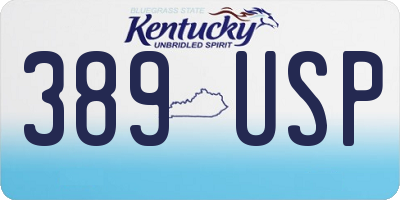 KY license plate 389USP