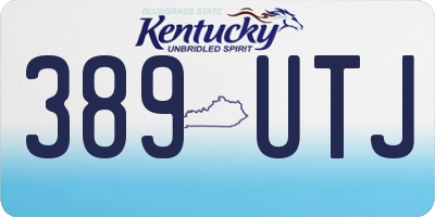 KY license plate 389UTJ