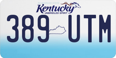 KY license plate 389UTM