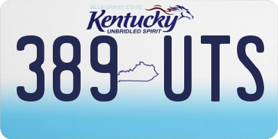 KY license plate 389UTS
