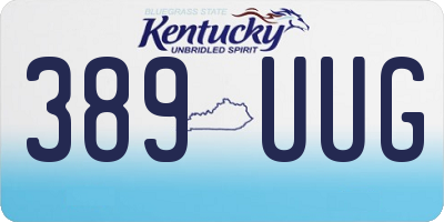 KY license plate 389UUG