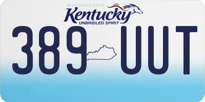 KY license plate 389UUT