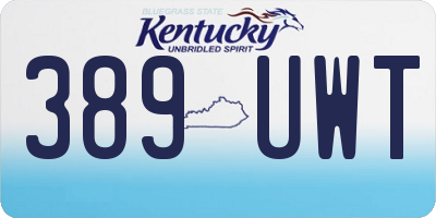 KY license plate 389UWT