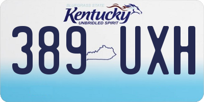 KY license plate 389UXH