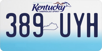 KY license plate 389UYH