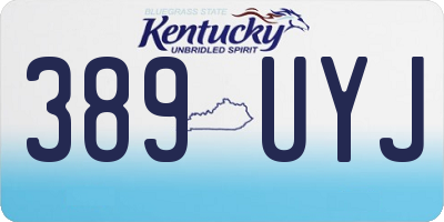 KY license plate 389UYJ