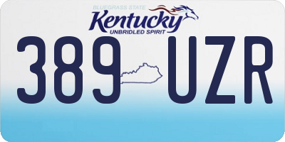KY license plate 389UZR