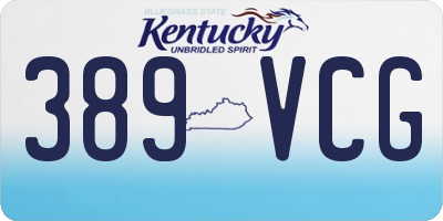 KY license plate 389VCG