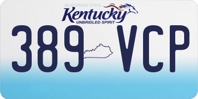 KY license plate 389VCP