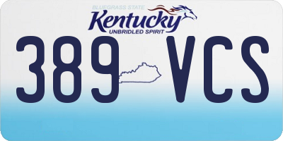KY license plate 389VCS