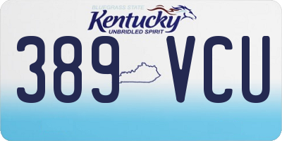KY license plate 389VCU