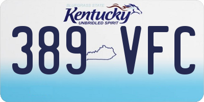 KY license plate 389VFC