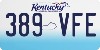 KY license plate 389VFE