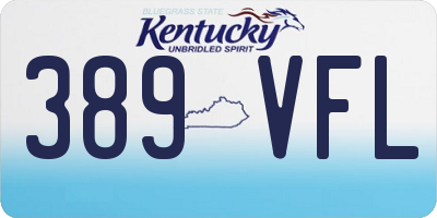 KY license plate 389VFL