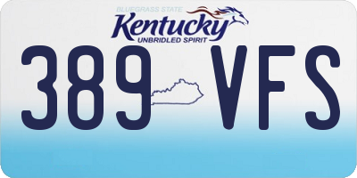 KY license plate 389VFS
