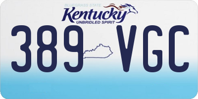 KY license plate 389VGC