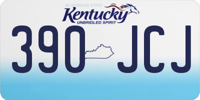 KY license plate 390JCJ