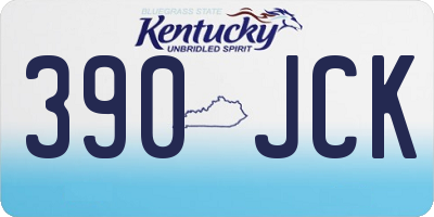 KY license plate 390JCK