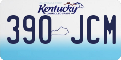 KY license plate 390JCM