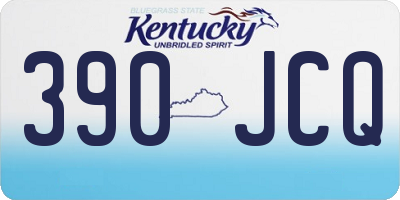 KY license plate 390JCQ