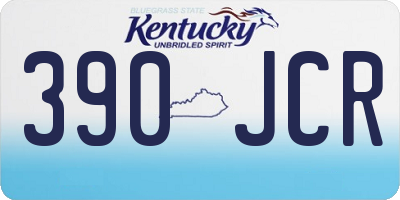 KY license plate 390JCR