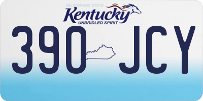 KY license plate 390JCY