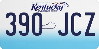 KY license plate 390JCZ