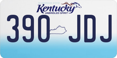 KY license plate 390JDJ