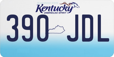 KY license plate 390JDL