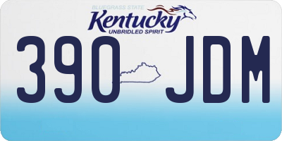 KY license plate 390JDM