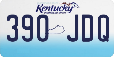 KY license plate 390JDQ