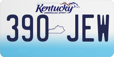 KY license plate 390JEW