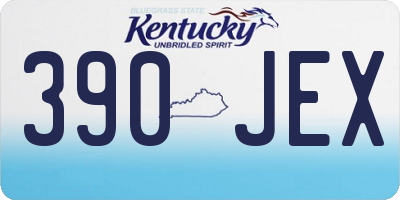 KY license plate 390JEX