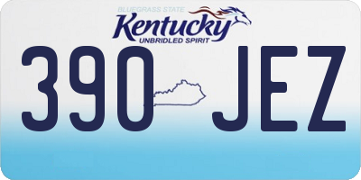 KY license plate 390JEZ