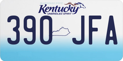 KY license plate 390JFA